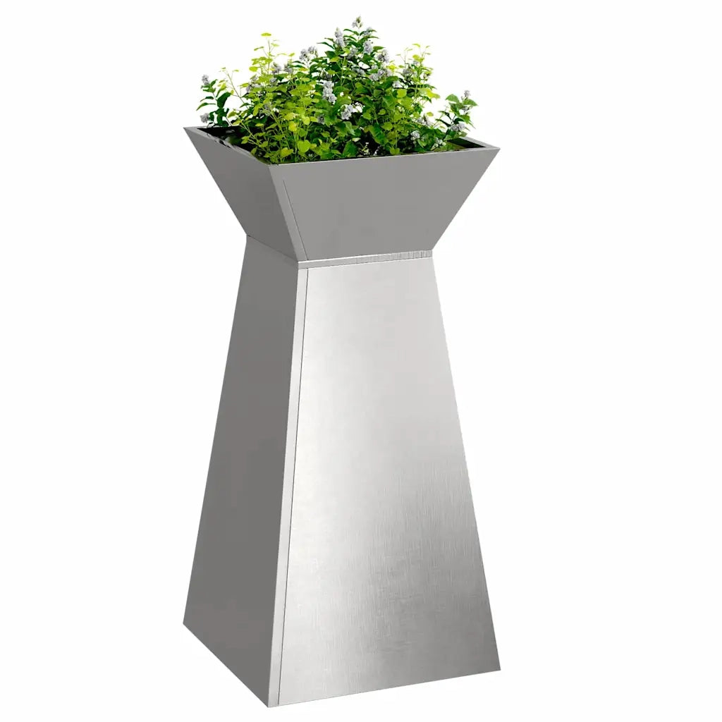 Vaso a Pilastro Argento 35 x 35 x 73 cm Acciaio inossidabile 873846