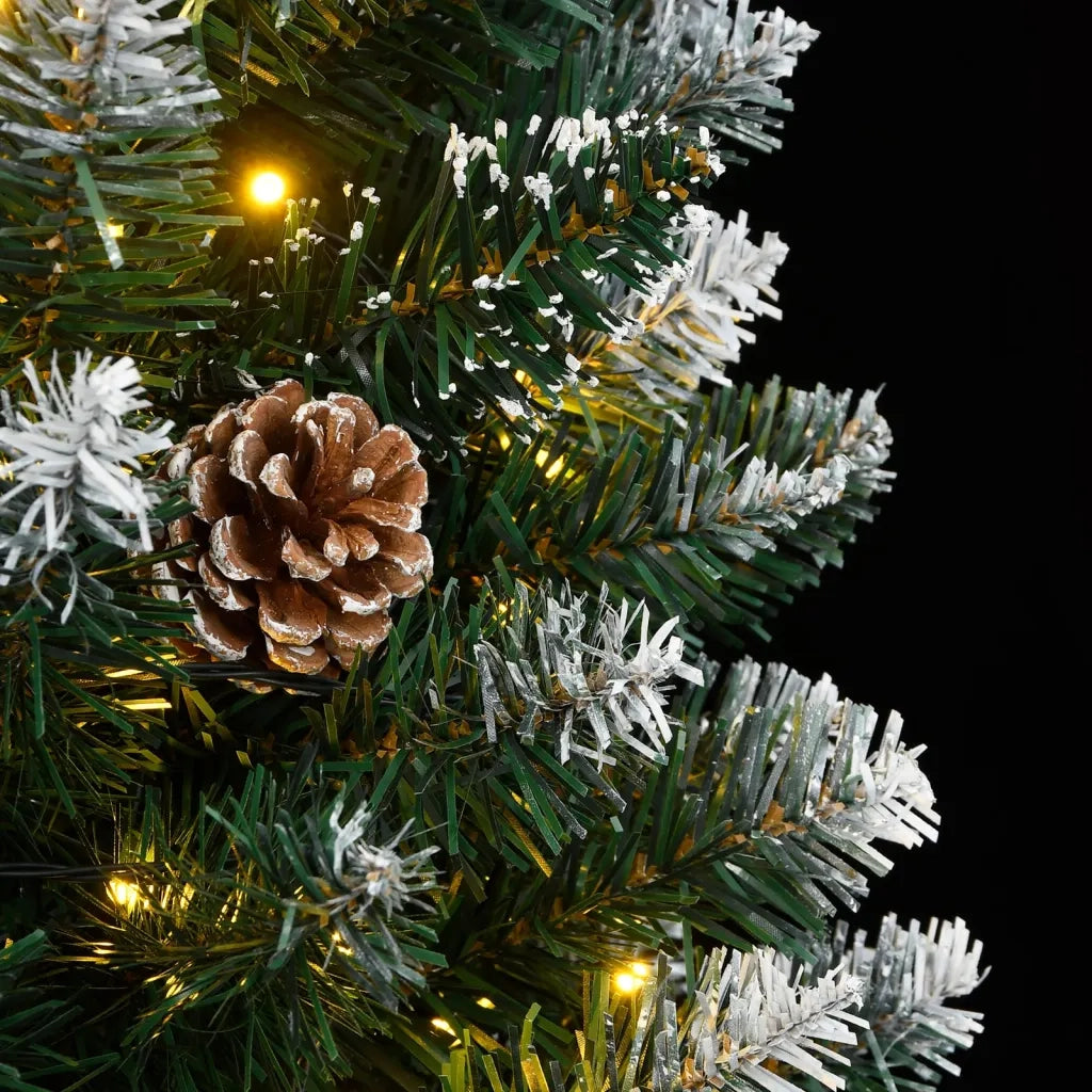 Albero di Natale Artificiale Sottile con 150 LED 120 cm 3315778