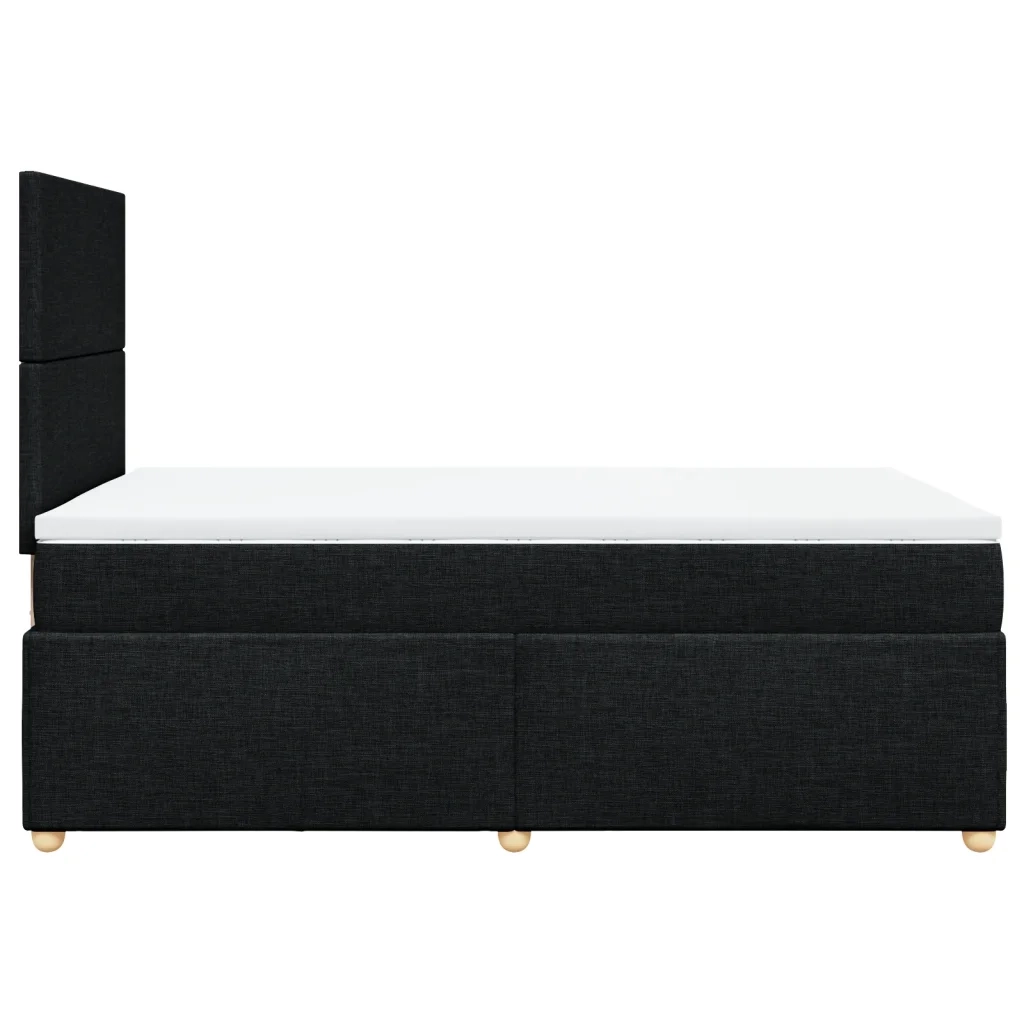 Giroletto a Molle con Materasso Nero 120x190 cm in Tessuto 3293514