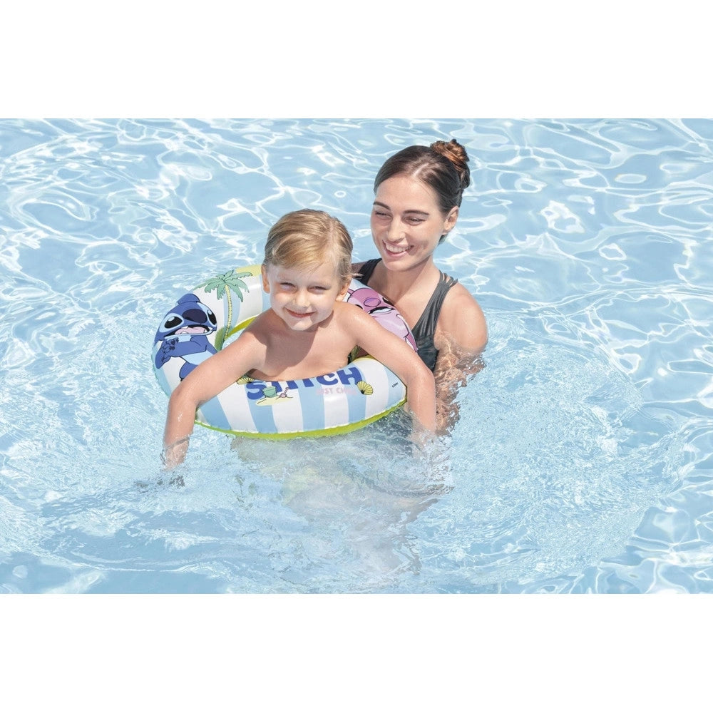Trade Shop - Ciambella Salvagente Gonfiabile Grafica Stitch Piscina Mare Per Bambini 3-6 Anni 9104u -