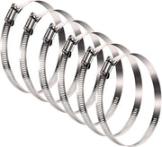 Klemme a canale in acciaio inossidabile Ø 91-114 mm per ventilatore di scarico flessibile - 6 pezzi