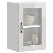 Pensile da Cucina con Porta in Vetro Porto Bianco Lucido 854009