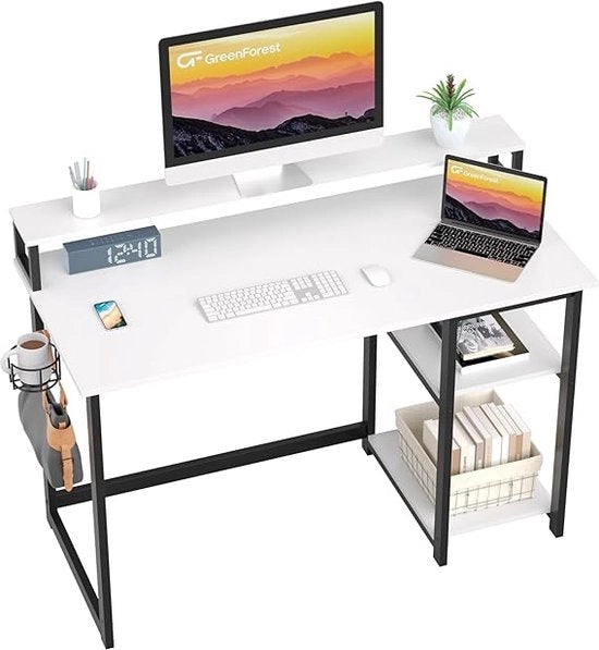 Scrivania Tavolo - costruzione semplice, design industriale, marrone vintage - scrivania per computer, 100 x 50 Cm