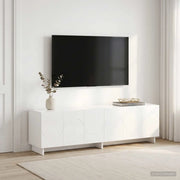 Supporto TV 140 x 34.5 x 40 cm Bianco Lucido 8011580
