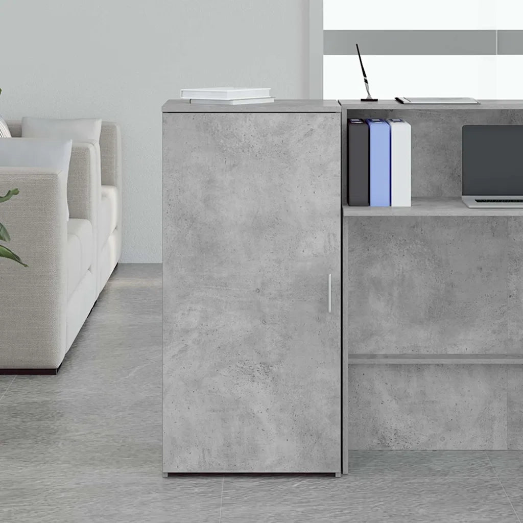 Mobile Portaoggetti Grigio Cemento 50x45x103,5 cm in Truciolato 859045