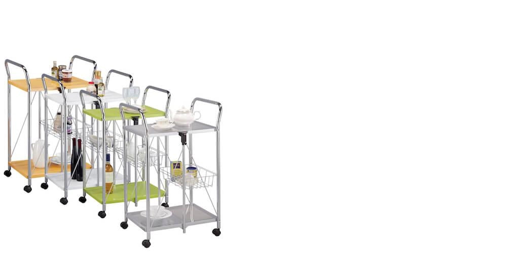 Carrello da Cucina Pieghevole Cromato in Acciaio Tosini TA019C