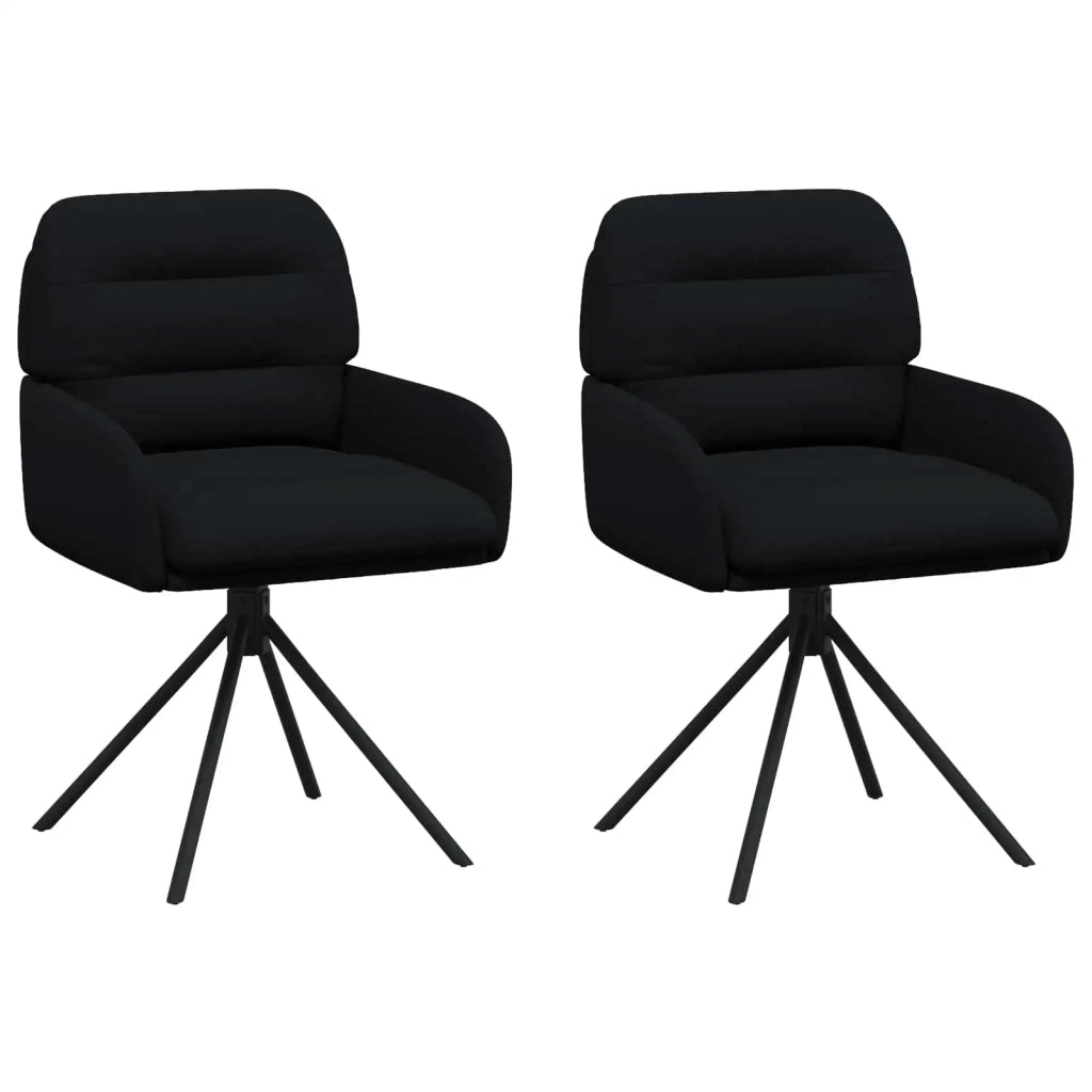 Sedie da pranzo girevoli 2 pcs Similpelle Nero 42034317