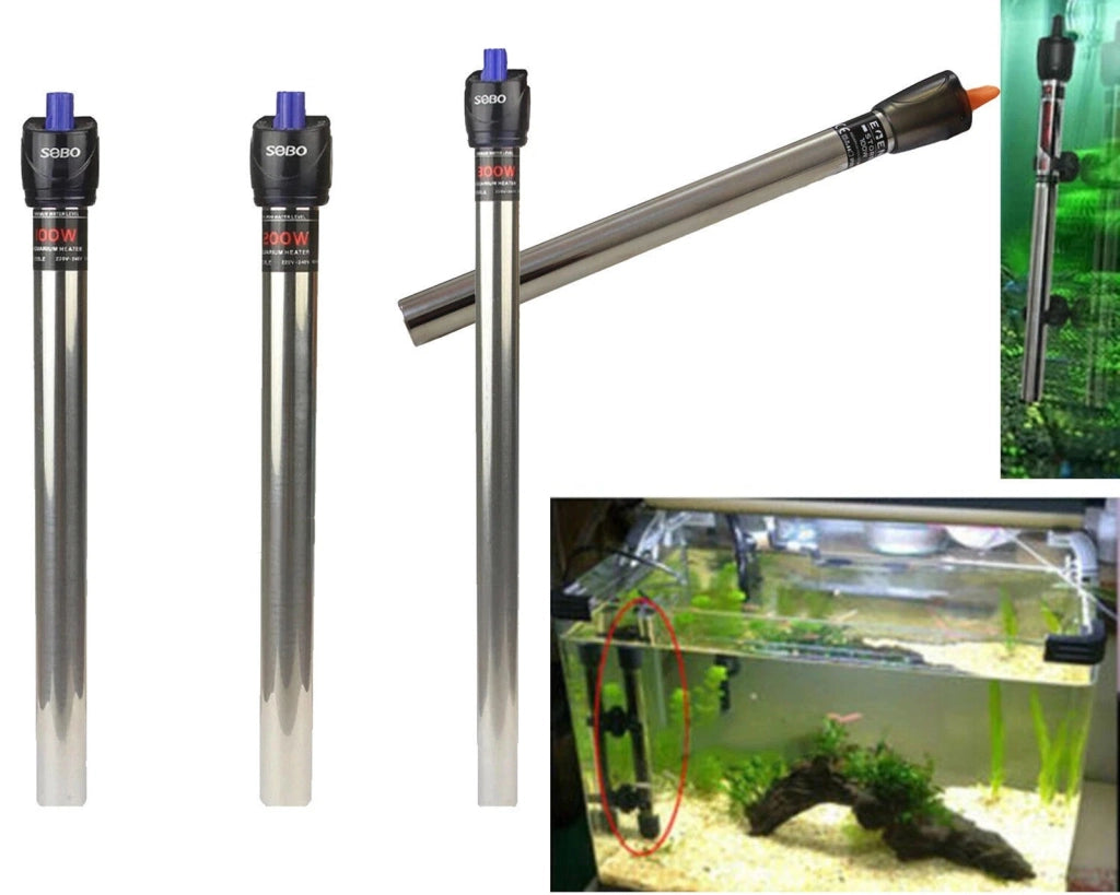 TERMOSTATO RISCALDATORE ACQUARIO IN ACCIAIO 25W 50W 100W 200W 300W 500W WATT 50