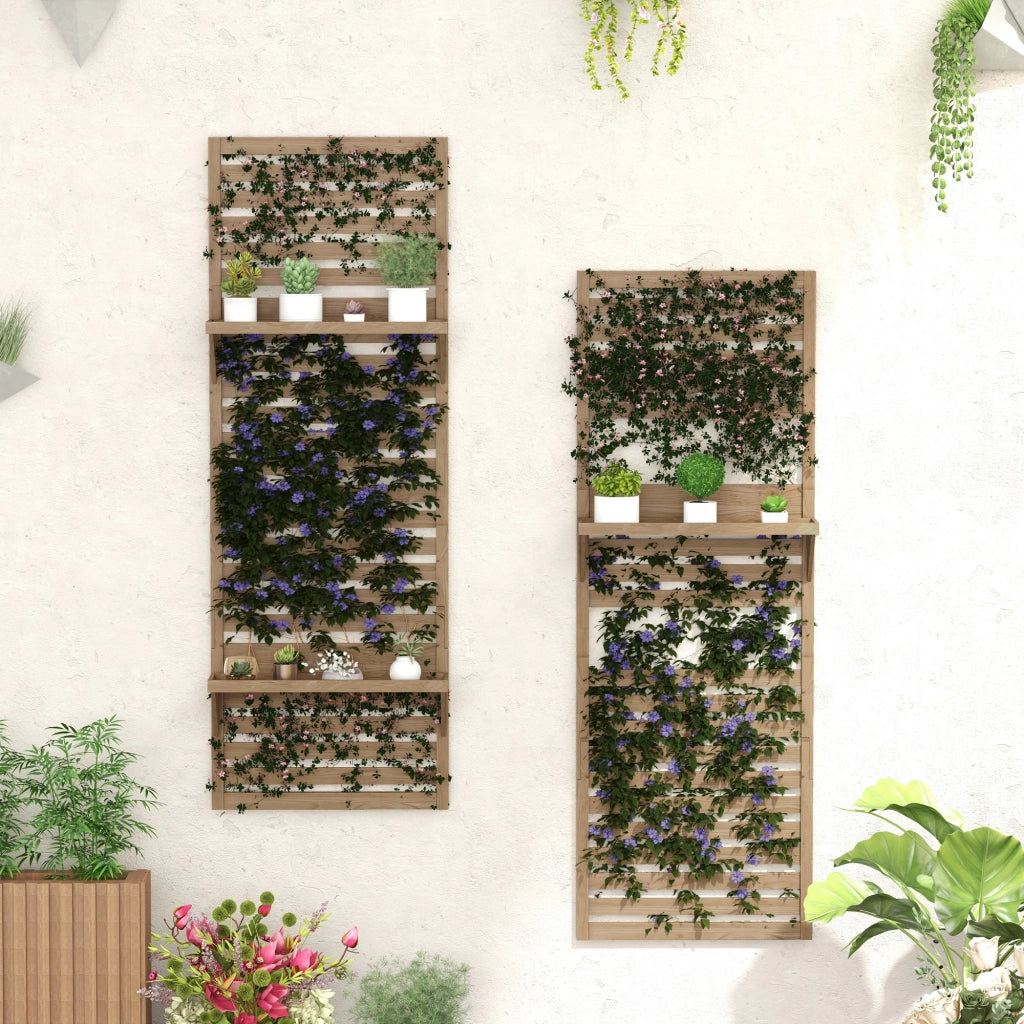 Mobile da bagno con ripiani e griglia ¨C zephmum ¨C legno naturale 60x18x170 cm