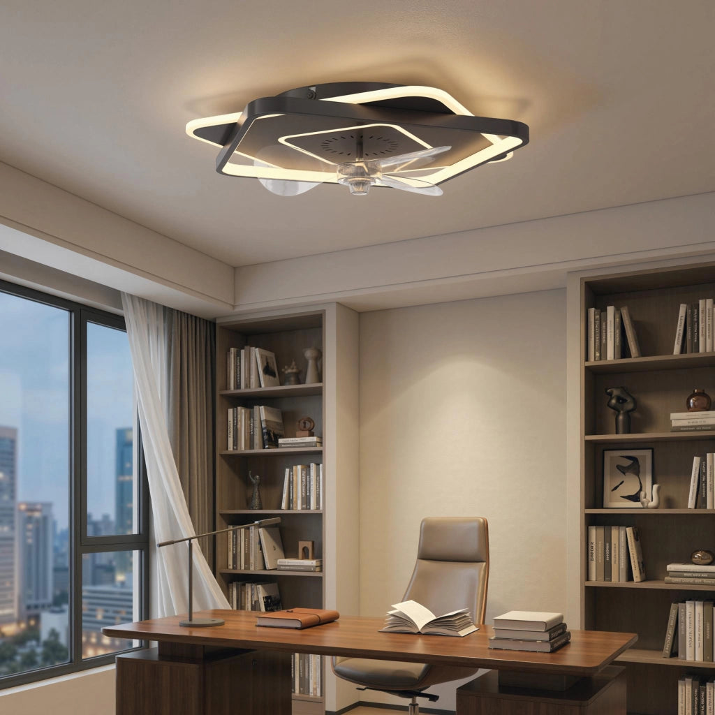 Ventilatore a Soffitto con Luce e Telecomando ¨C zephmum ¨C 6 Velocit¨¤, 3 Temperature Colore