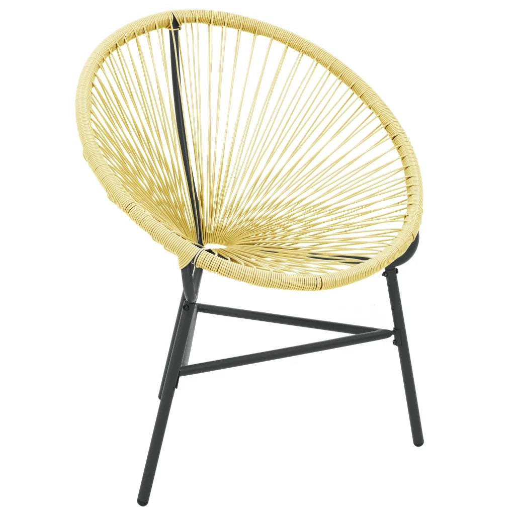 Sedia Acapulco da Giardino | Sedie da Esterno in Polyrattan Beige