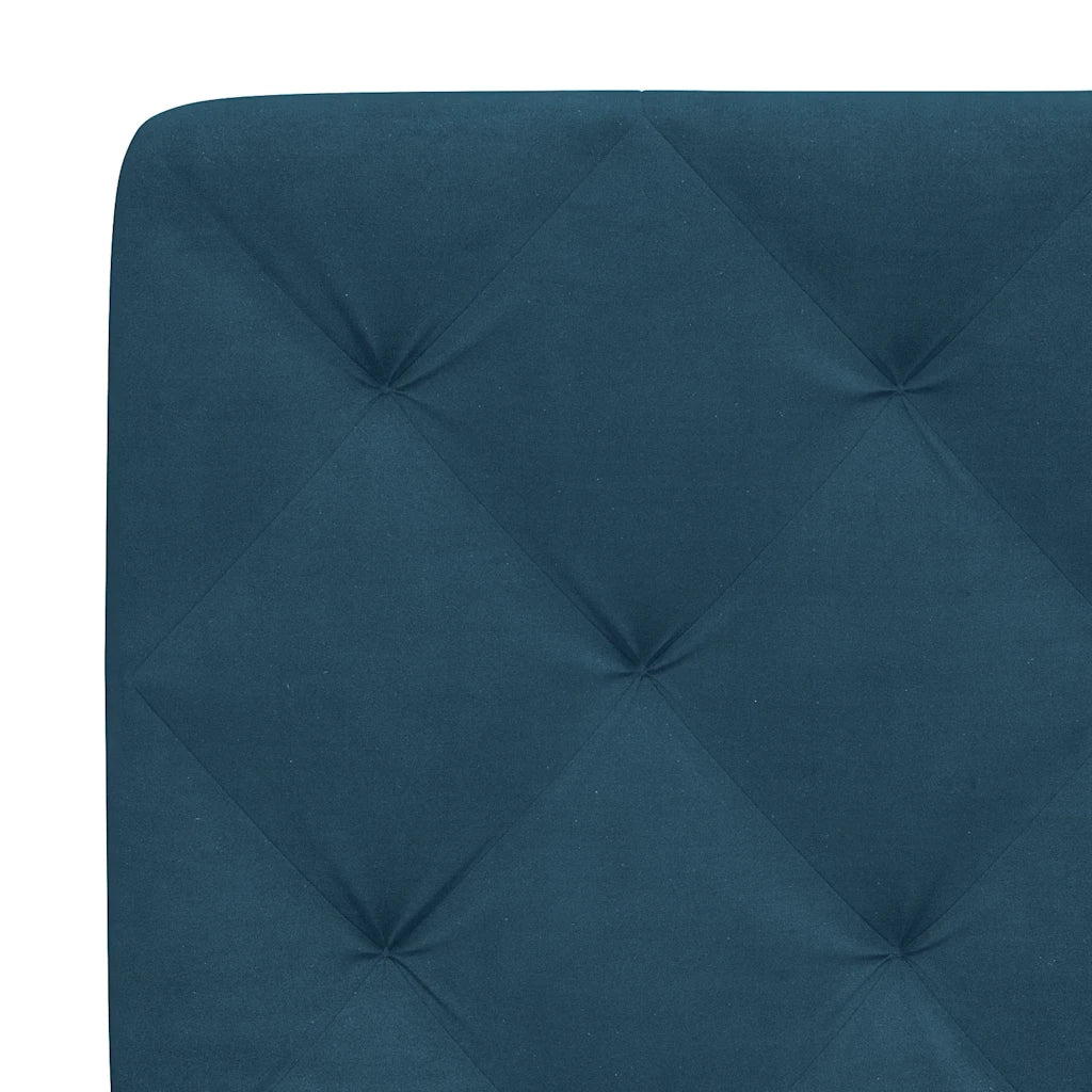 Letto con Materasso Blu 90x190 cm in Velluto