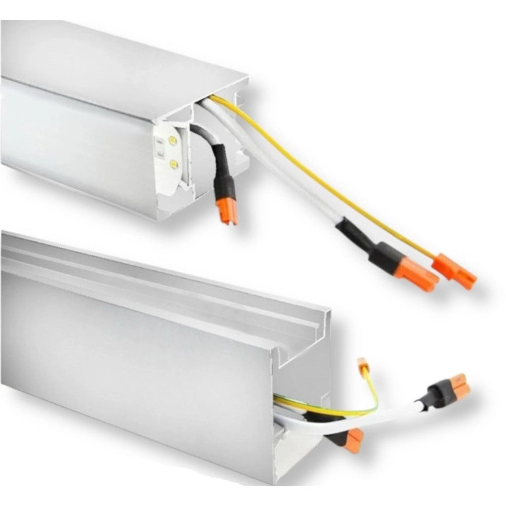 Trade Shop - Lampadario Led Lineare A Sospensione Soffitto 40w Modulare Tecnologia Cct Ll57-120c-3c - Bianco