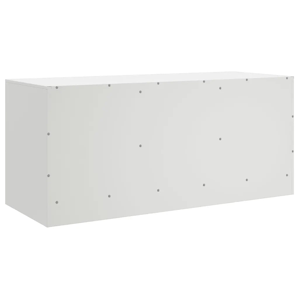 Mobile TV | Armadietto TV | Mobile Porta TV Bianco 99x39x44 cm in Acciaio