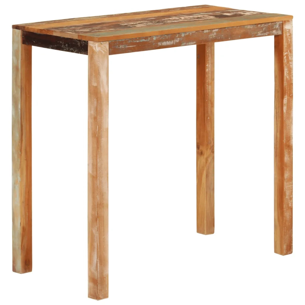 Tavolo da Bar 112x55x108 cm in Legno Massello di Recupero 350318