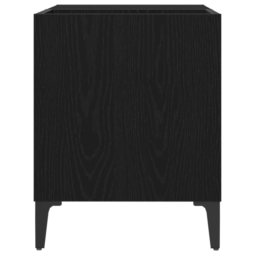 Cabinet per dischi  Nero Rovere 84,5x38x48 cm Legno ingegnerizzato
