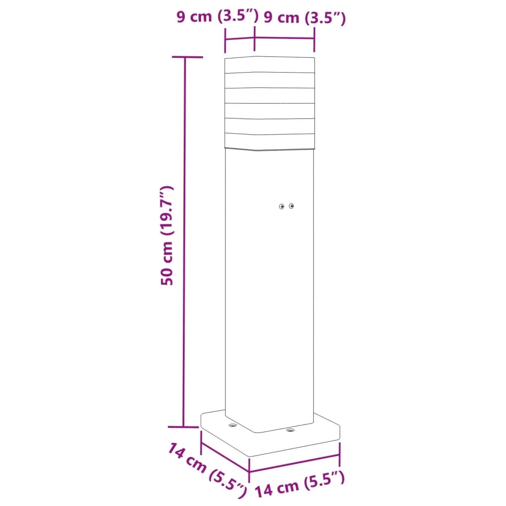 Lampade da terra per esterno con presa 3 pz 50 cm alluminio nero 02_0042570
