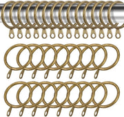 Giradischi in Metallo e Ottone con Ganci per l'Appoggio di Tende e Asti, Tende e Docce, Diametro Interno 30 mm, 50 pezzi