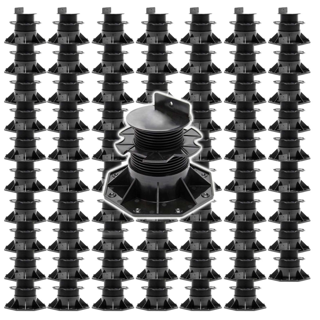 Set 70 supporti per pavimenti galleggianti, altezza regolabile 60-128mm Max 2700 kg, Pavimenti Decking
