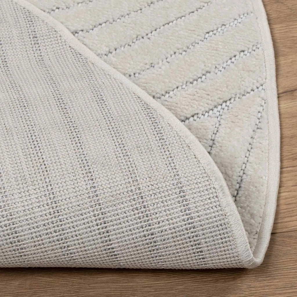 Tappeti per area Rotondo PALMERAS Crema Ø 120 CM Poliestere 42022580