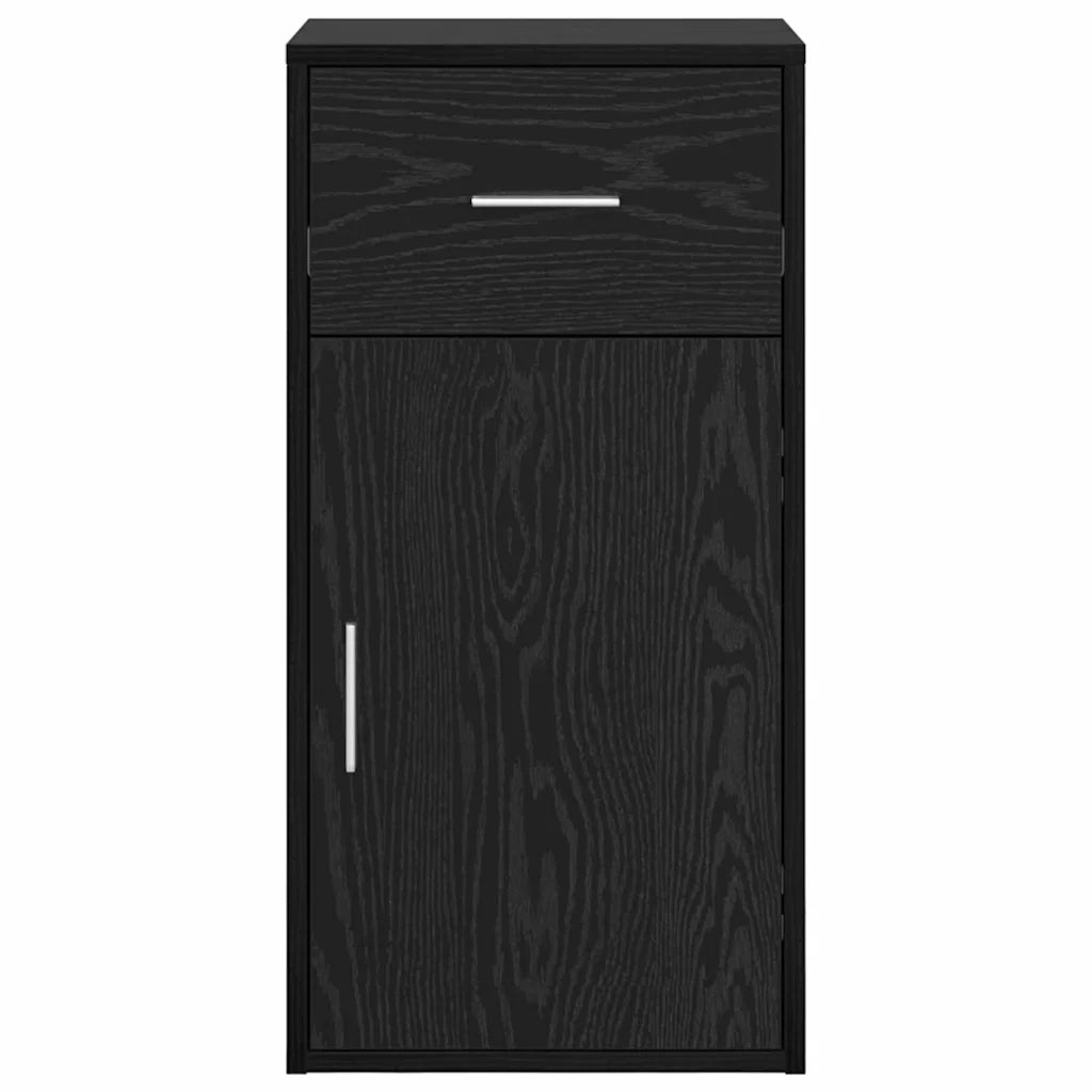 Credenza con Cassetto-Buffet-Armadio da cucina Rovere Nero 38 x 34 x 75 cm