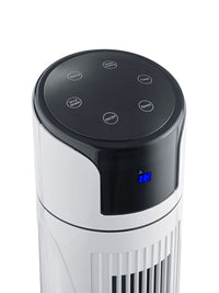 Ventilatore a Colonna Nebulizzante Oscillante H114 cm con Telecomando 3 Velocità Bianco