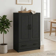 Credenza Nero 66 x 34,5 x 92 cm Legno ingegnerizzato 895816