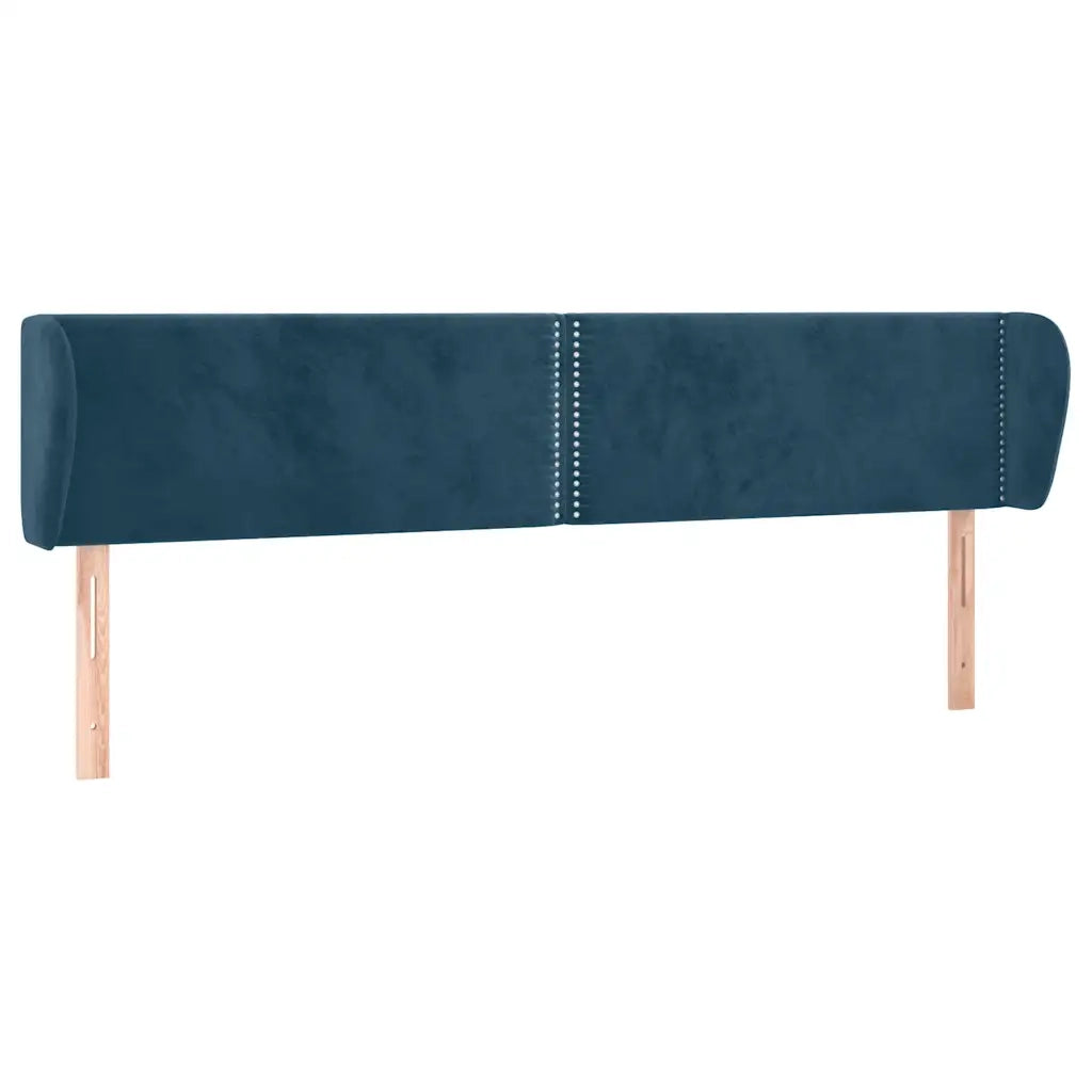 Testiera ad Orecchio Blu Scuro 203x23x78/88 cm in Vellutocod mxl 97658