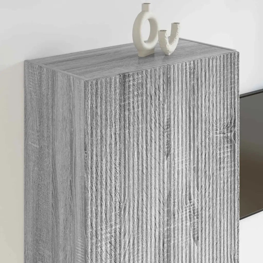 Mobile TV da parete Grigio Sonoma 59,5 x 31 x 100 cm