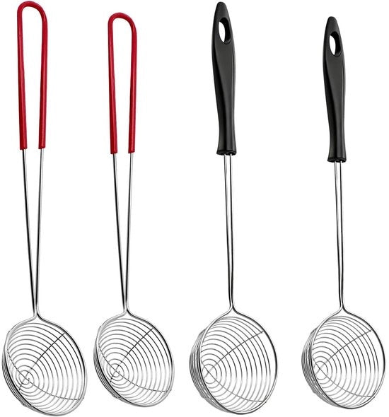 Set di Skimmer per Fonduta in Acciaio Inossidabile - 4 Parti
