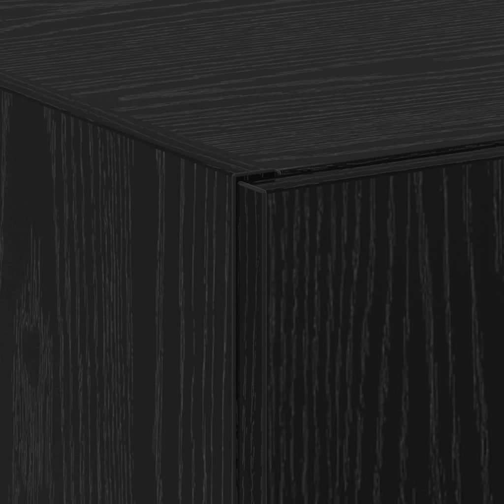Cabinet per archiviazione Set di 2 Rovere nero Legno ingegnerizzato