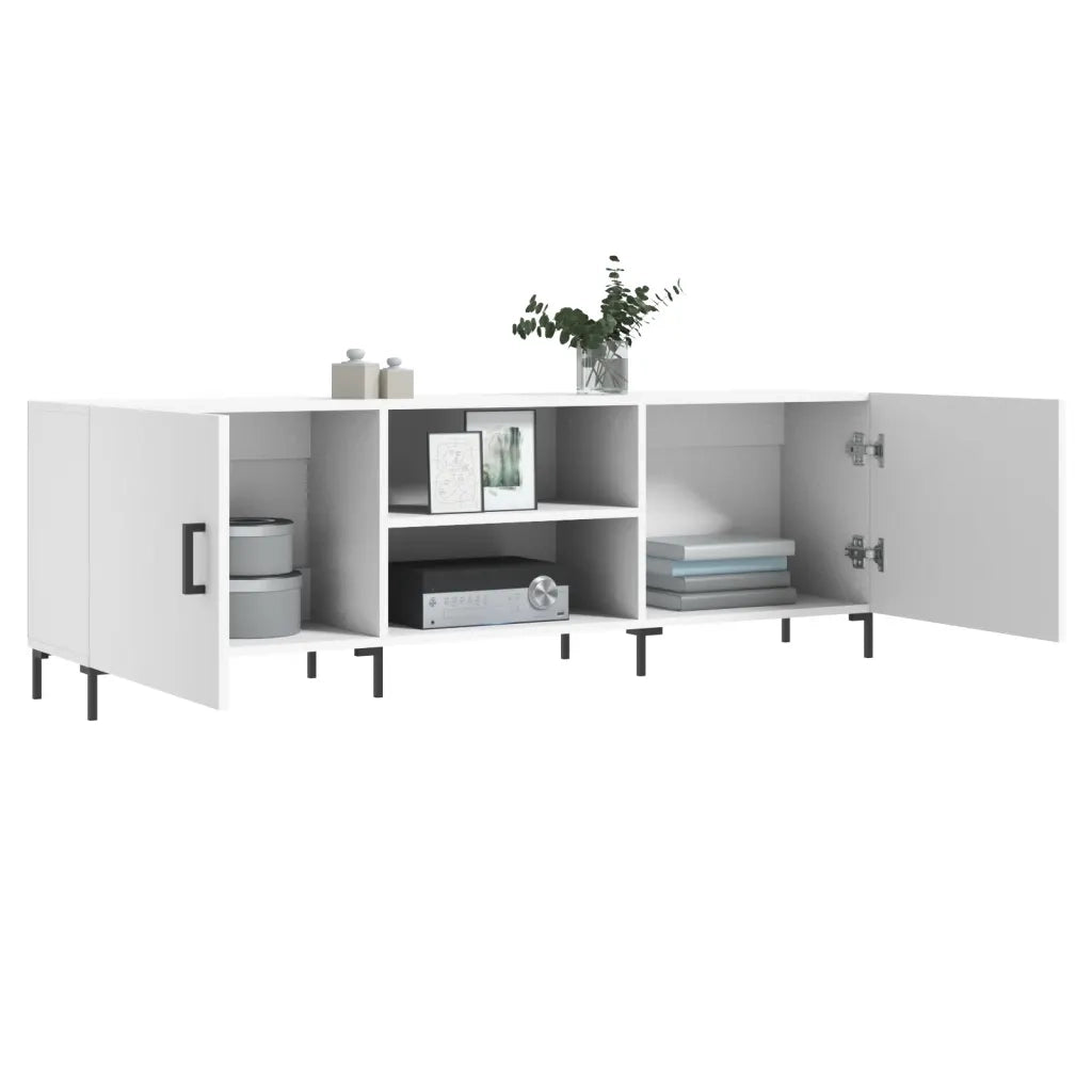 Mobile Porta TV Bianco 150x30x50 cm in Legno Multistrato 829100