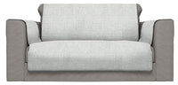 Copridivano con Copri Braccioli Seduta 125 cm in Poliestere Grigio