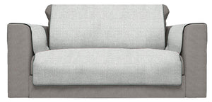 Copridivano con Copri Braccioli Seduta 60 cm in Poliestere Grigio