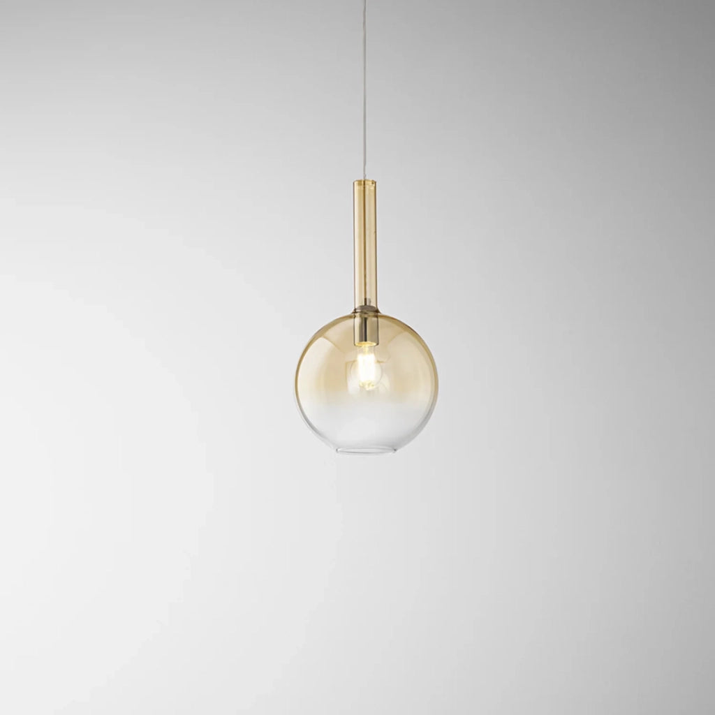 Sospensione Contemporanea Lollipop Vetro Ambra 1 Luce E27 Ip20 D25