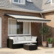 Tenda retrattile Grigio chiaro e bianco 300 x 250 cm 3425895