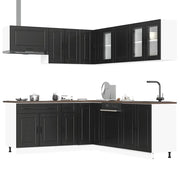 Set Mobili da Cucina 11 pz Porto Neri Legno Multistrato 3314932
