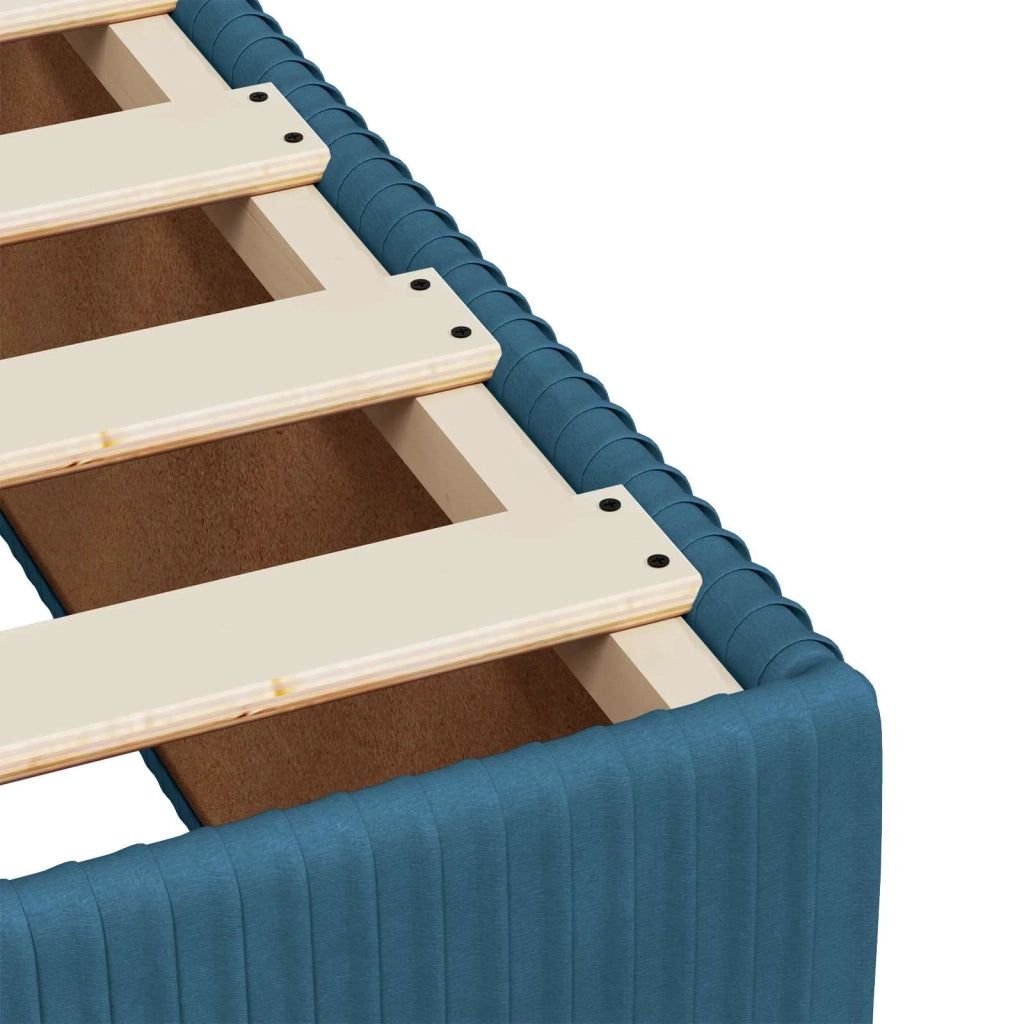 Letto box spring con materasso Blu 180 x 200 cm Velluto 3454653