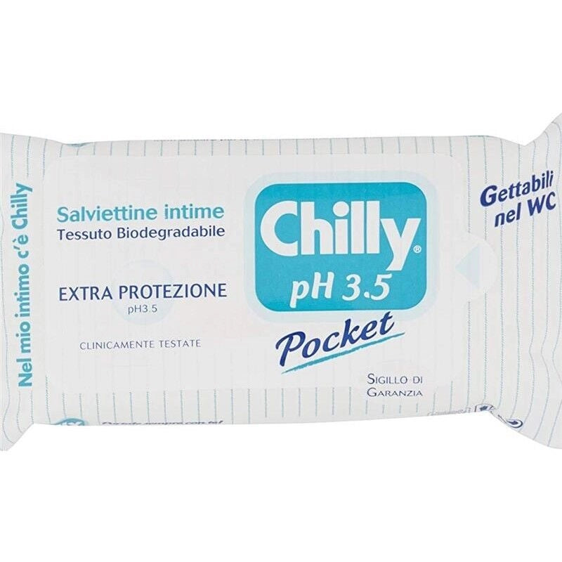 CHILLY SALVIETTE INTIME DA 12 PEZZI PH 3,5 TECNOLOGIA ANTI-ODOR
