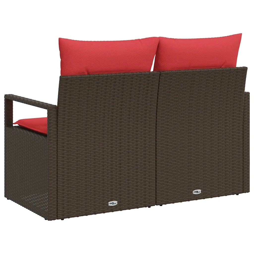 Divano da giardino con cuscino 120 x 62 x 69 cm. polyrattan 42006768