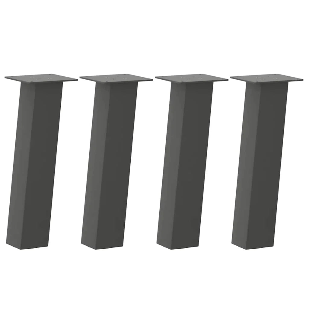 Set di 4 gambe per tavolino da caffè 42 cm estetica moderna pratica acciaio antracite 02_0056799