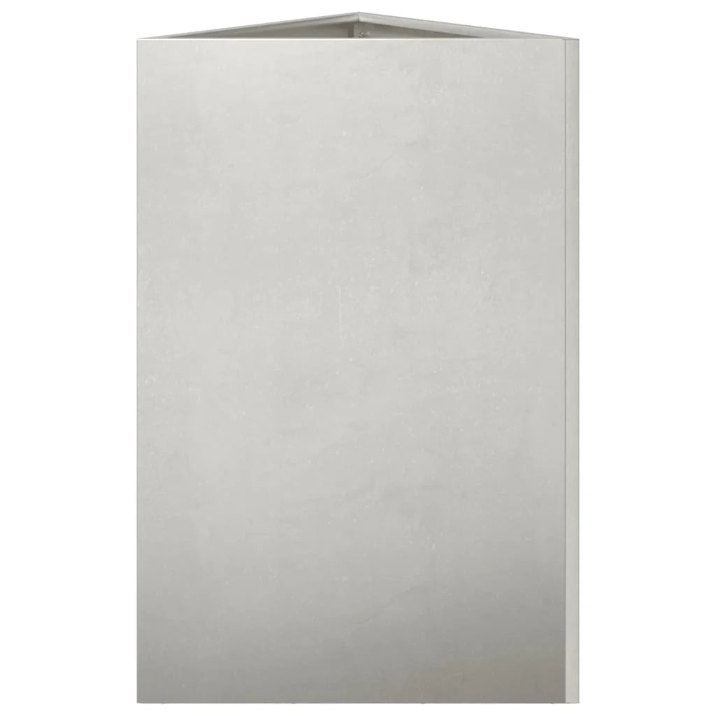 Fioriera rialzata per piante fiori giardino terrazze set da 2 triangolare 50 x 43 x 75 cm acciaio inox argento 02_0039109