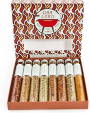 Set di spezie barbecue per uomini - 8 spezie uniche per la griglia - Regalo per gli amanti del cibo - Selezione originale per papà - Spezie mondiali per la griglia