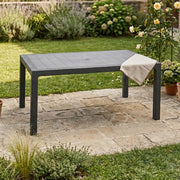 Tavolo da esterno Pickering, Base per picnic, Piano da pranzo da giardino, Banco outdoor multiuso, 95x161 h75 cm, Antracite