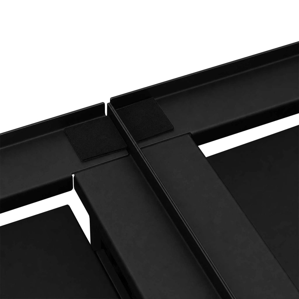 Pedestallo per Lavatrice 2 pcs Nero 120 x 56 x 52 cm Acciaio 42022038