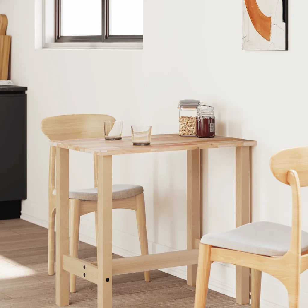 Piano Tavolo Rettangolare 80x60x2cm in Legno Massello di Acacia 4008824