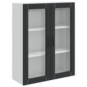 Mobile da cucina rettangolare pratico contenitore 80 x 31 x 100 cm legno composito nero 02_0053834