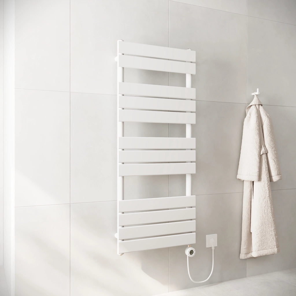 Termoarredo elettrico 1200x500 bianco opaco interasse 450 | Andromeda