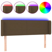 Testiera | Testata a LED Marrone Scuro 147x16x78/88 cm in Tessuto