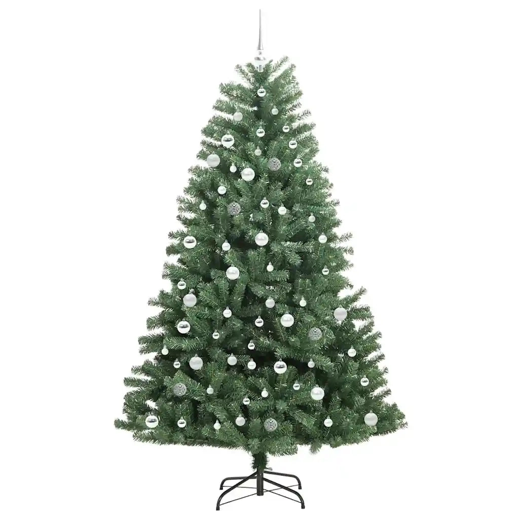Albero di Natale Artificiale con Rami Pieghevoli Verde 210 cm 3395501